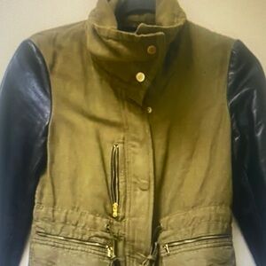 Zara Olive and Black Utility Jacket
